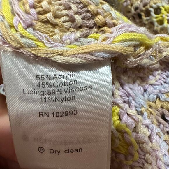 DEREK LAM 10 CROSBY X RTR Women's Crochet Knit Dress Size M - Picture 13 of 14